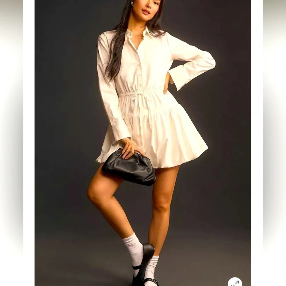 NWT Reformation MOIRA DRESS WHITE 10 $228 spring designer summer boho formal